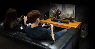 The Creative Sound BlasterX Katana Multi-Channel Bluetooth Wireless Gaming Soundbar, UNDER-MONITOR AUDIO SYSTEM