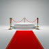 Circular booth with guardrails on the red carpet  wallpaper