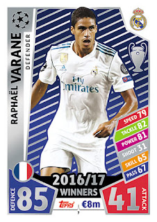 Topps Match Attax UEFA Champions League 2017-2018 Real Madrid CF Set