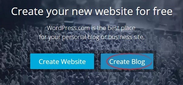 Wordpress free blog create