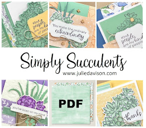 Stampin' Up! Simply Succulents Card Kit  ~ 2021-2022 Annual Catalog ~ Stamp of the Month Club Card Kit ~ www.juliedavison.com