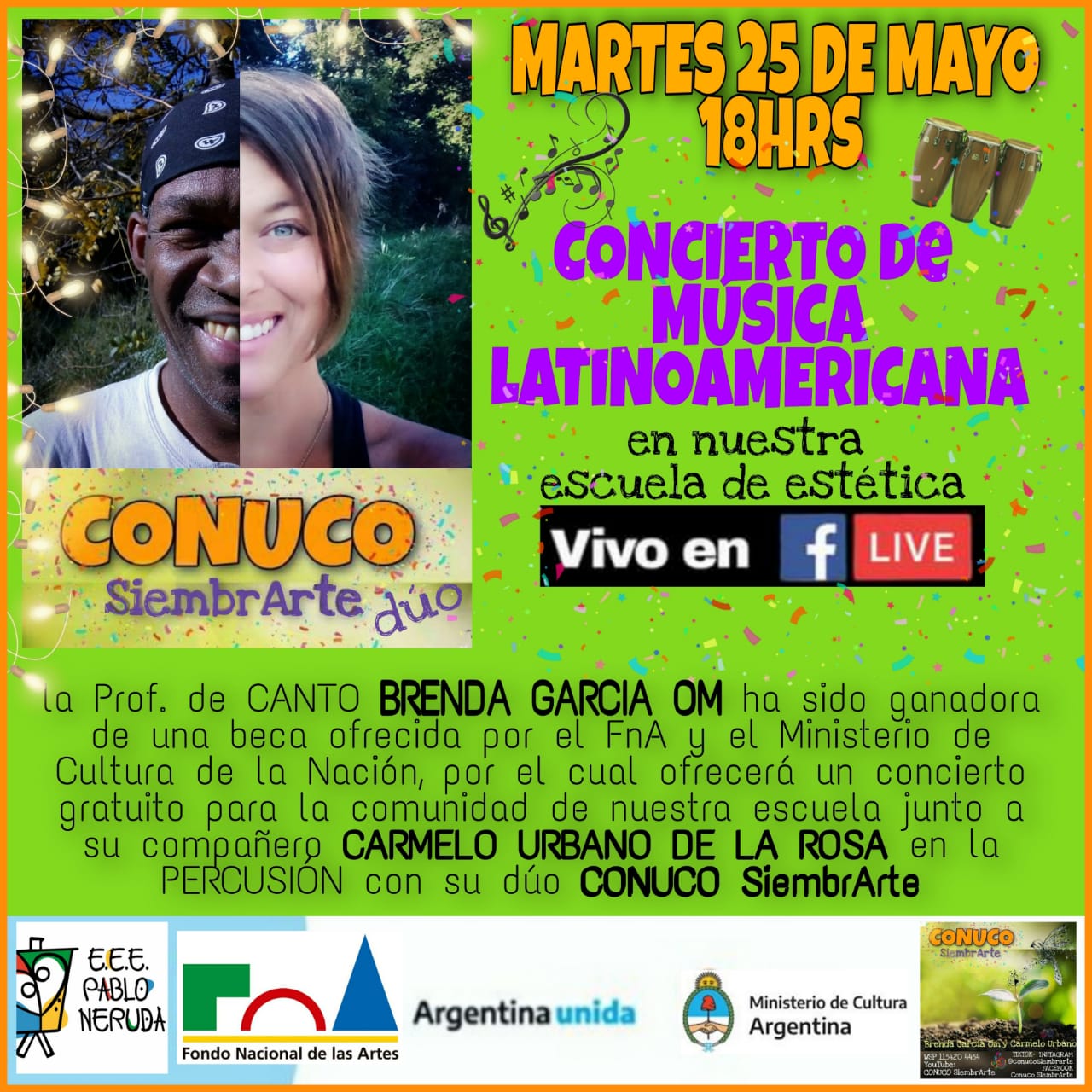 CONCIERTO GRATUITO POR EL 25 DE MAYO
