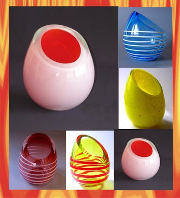 oval vase collection, Vase, Modern Vase, Glass Handicraft, Handicraft Design