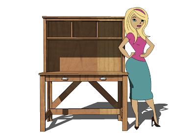 wood desk hutch plans