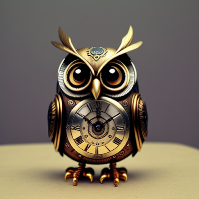 Steampunk Clockwork Owl Statue Miniature 3D amazingwallpapersa blogspot com (49)