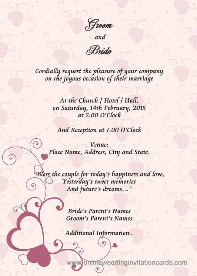 Wedding Card Invitation Matter 4