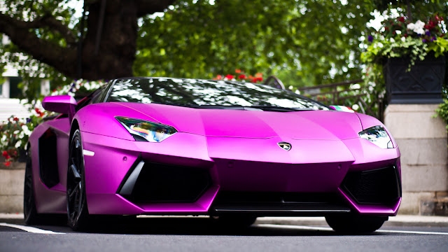 Purple Lamborghini Aventador HD Wallpaper