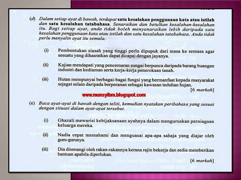 Soalan Ramalan Bahasa Melayu Spm 2019 Kertas 2 - Persoalan w