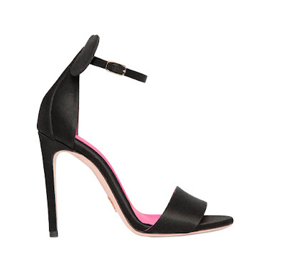 oscar tiye black satin high heeled sandals