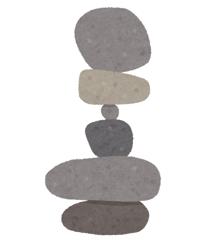ロックバランシングのイラスト かわいいフリー素材集 いらすとや