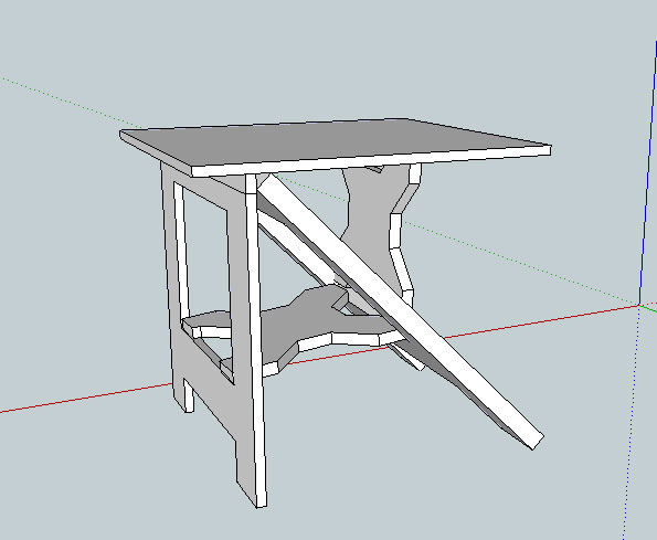 Wooden Folding Work Table