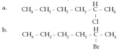 2-kloroheksana 3-bromoheksana
