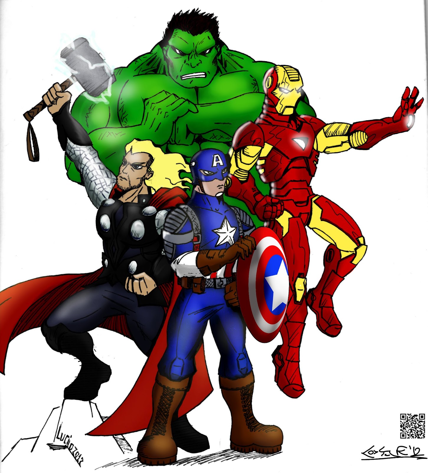 Avengers Disegno Uomo Timorato Colore digitale Cesare Mr X Vigliani