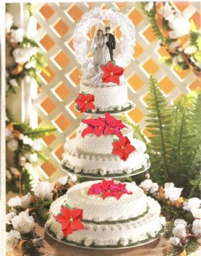 christmas wedding cake