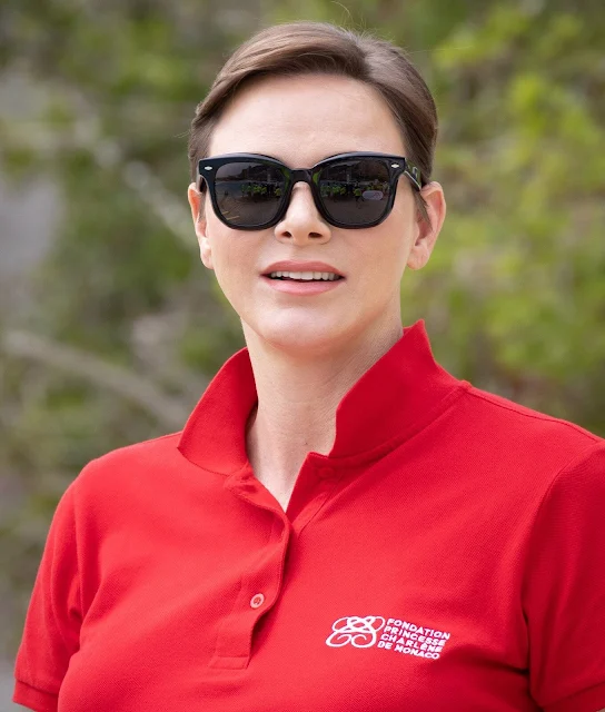 Princess Charlene of Monaco attended her Foundation's Water Safety Day at Larvotto Beach in Monaco