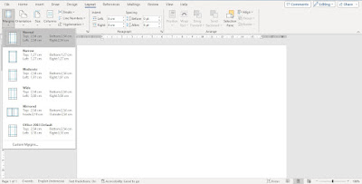 Cara mengatur margin 4433 di microsoft word