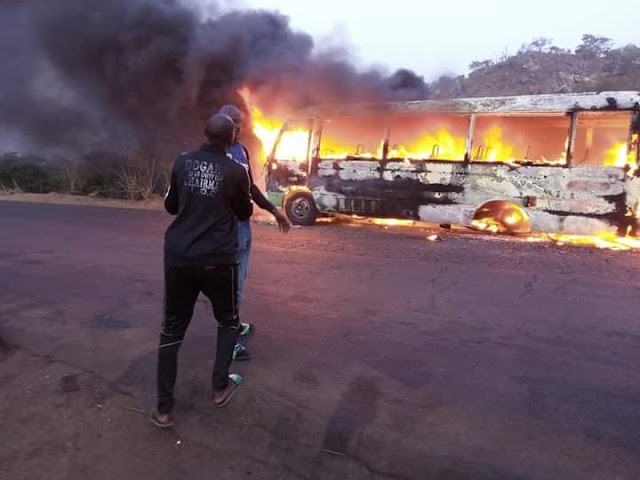 Breaking: Wikki Tourists FC involved in an accident, Team Bus burnt to ashes