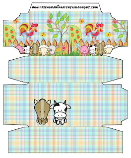 Baby Farm in Light Blue Free Printable Box.