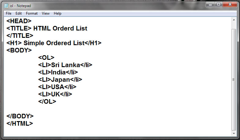 Ordered and unordered lists Gallery