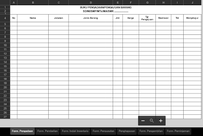 Buku Induk Barang Inventaris Sekolah Format Excel Terbaru 2018