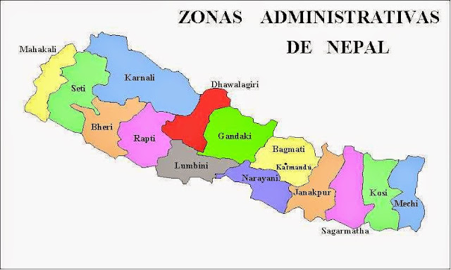 Map of Nepal Administrative Zones