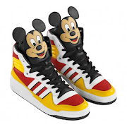 The JS wings is one of the best known designs by Jeremy Scott for Adidas. (mickey adidas)