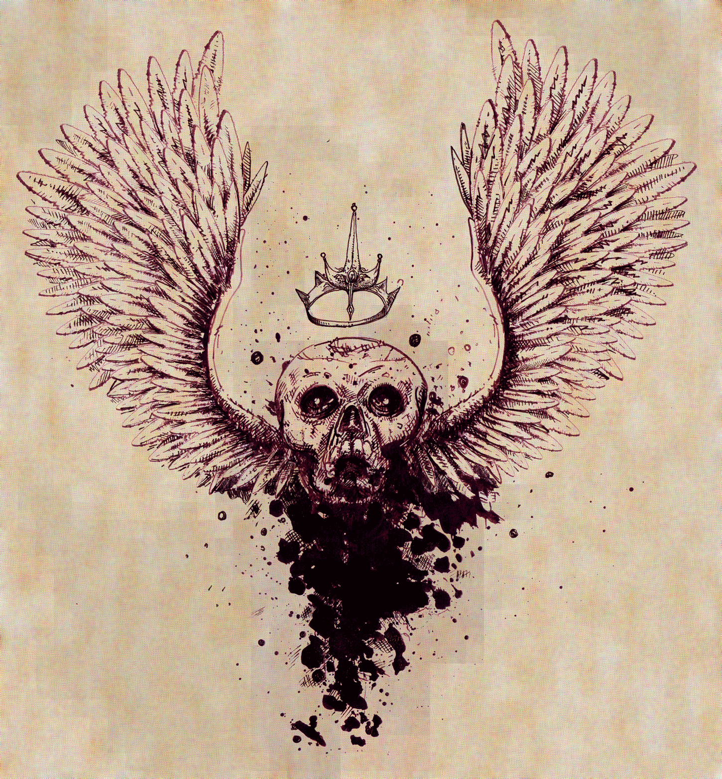 crown drawings tumblr Wings  Of  Viewing Sketches Skulls With Gallery