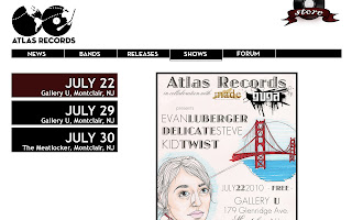 Atlas Records Shows Page preview