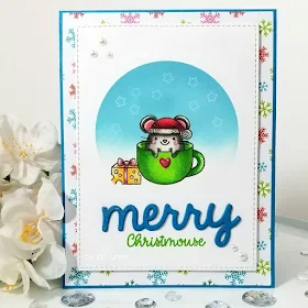 Sunny Studio Stamps: Merry Mice Merry Word Die Customer Christmas Themed Card by Lori U'ren