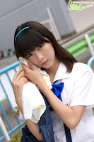 Ayaka Ootani 大谷彩夏 cute Japanese junior idol in school uniform