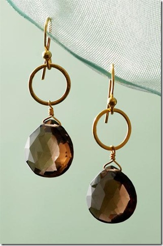 stella smoky quartz earrings