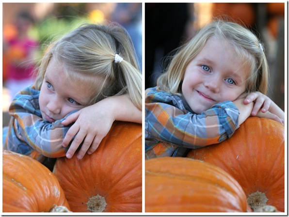 berk leaning on pumpkins