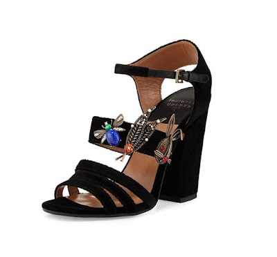 Laurence Dacade Black Embellished Sandals