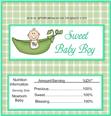 Bebé en Verde: Etiqueta para Chocolates para Imprimir Gratis para Baby Shower. 