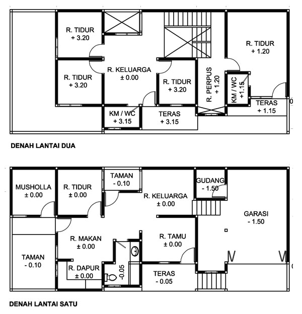 Seputar Dunia Rumah: Desain Rumah Minimalis 2 Lantai 8x18 m2 Klerek 
