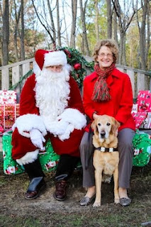 Ann and Brego visit Santa