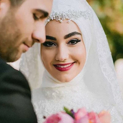 صورة عروسة مع زوجها بفستان الفرح، صور رومانسية جميلة