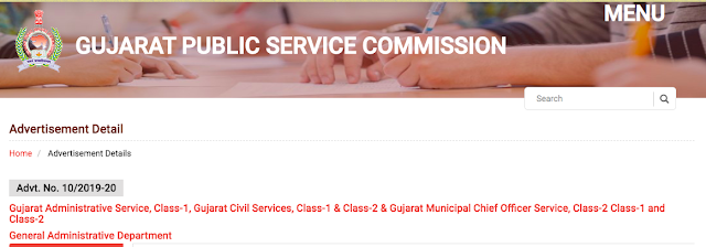 Gujarat Administrative Service, Class-1, Gujarat Civil Services, Class-1 & Class-2 & Gujarat Municipal Chief Officer Service, Class-2