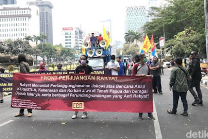 DEMO KARHUTLA MINTA PERTANGGUNGJAWABAN JOKOWI