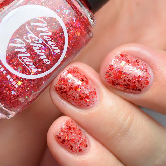 red glitter nail polish