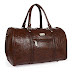 ur Jaden Brown Textured Leatherette Stylish & Spacious Weekender Duffle Bag for Travel