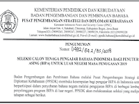 Lowongan Kerja Tenaga Pengajar Bahasa Indonesia BIPA Tahun 2019