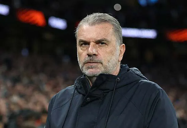 Tottenham Hotspur manager Ange Postecoglou during the UEFA Europa League 2024/25 quarter-final first leg match between Tottenham Hotspur and Eintracht Frankfurt at Tottenham Hotspur Stadium on April 10, 2025, in London, England. Photo by Rob Newell/CameraSport