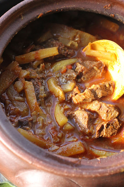 curry de goa aux joues de boeuf et radis blanc