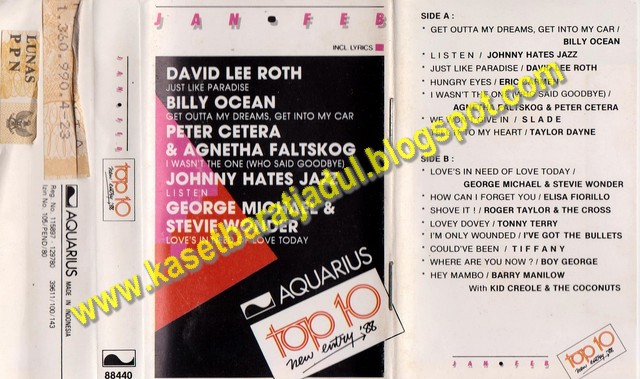 Kaset Barat Jadul (KaBar Dul): Top 10 New Entry '88 (Aquarius)