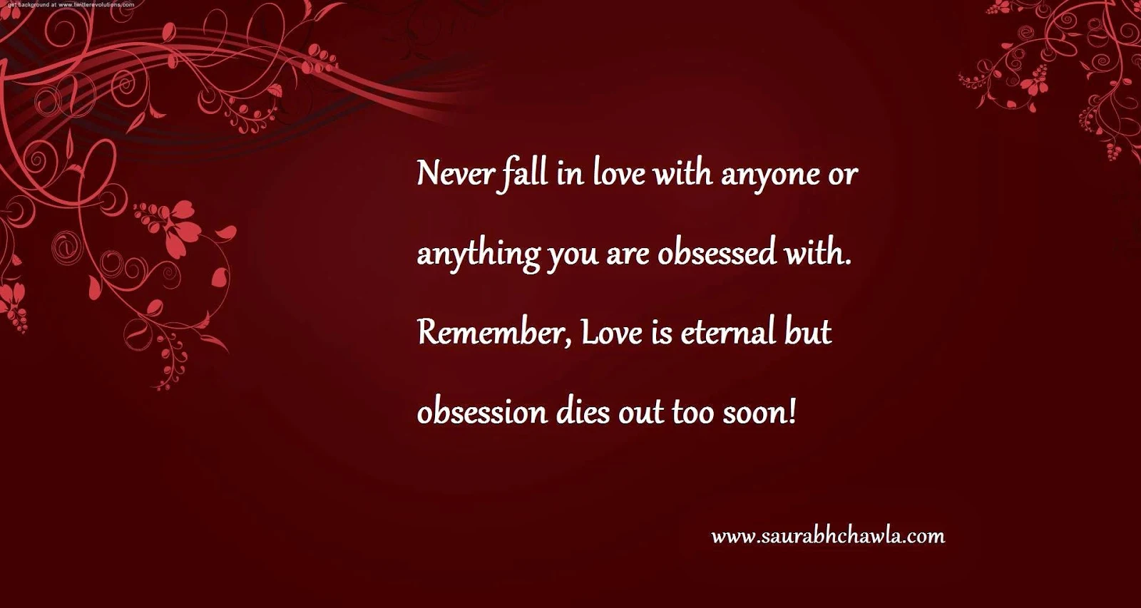 Love and obsession quotes by saurabh chawla