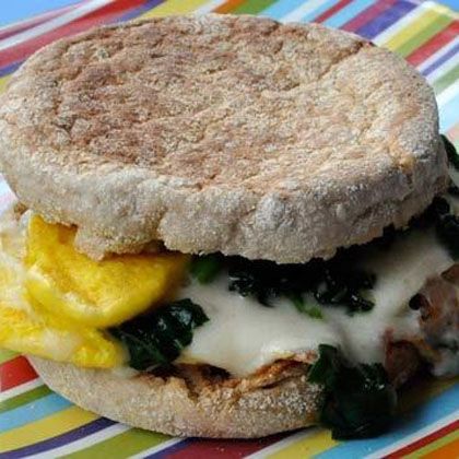 Spinach and Cheese Egg-wich