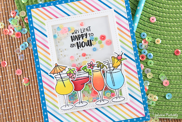 Happy Hour Shaker Card by Juliana Michaels featuring Cocktail Mixers Stamp Set by Newton's Nook Designs