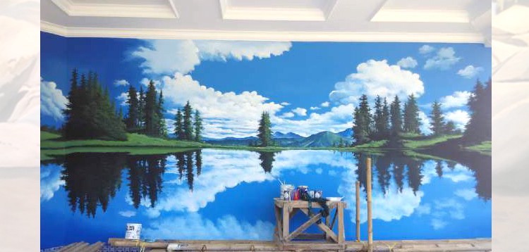 Kreasi Lukisan Mural Alam Di Dinding