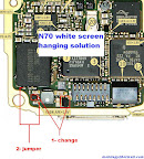 N70 white screen hanging solution